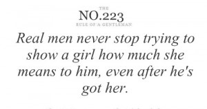 Men Never Stop Trying To Show A Girl How Much She Means To Him: Quote ...