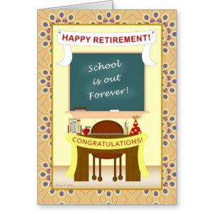 Teacher Retirement Classroom Card