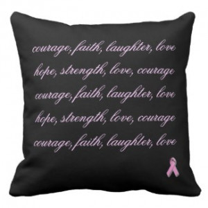 Breast Cancer Quote Throw Pillow by QuoteLife