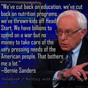 Bernie Sanders - a very smart, empathetic Senator