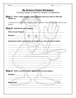 Science Fair Project Worksheets