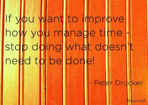 Peter drucker, quotes, sayings, manage, time