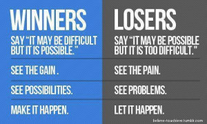 Winners vs Losers #Mindset