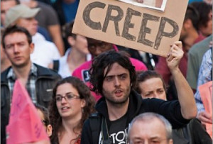 The anti-Pope protestors came from a narrow section of society (Photo ...