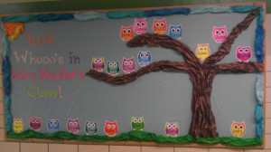 Owl Themed Back To School Bulletin Board Idea