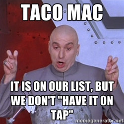 Dr. Evil Air Quotes - Taco Mac It is on our list, but we don't 