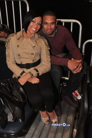 Monica and her hubby Shannon Brown