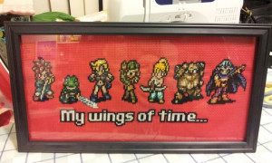 Chrono Trigger cross stitch I made