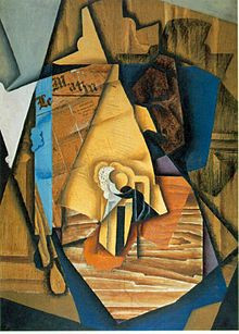 Juan Gris, Man in café , 1914