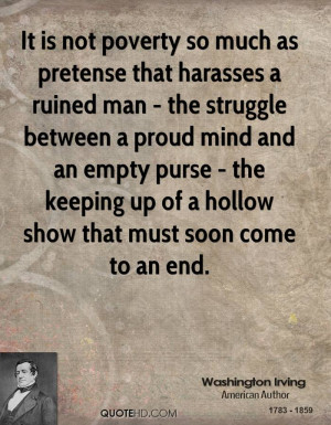 Not Poverty Much Pretense...