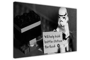 Details about STAR WARS STORMTROOPER WITH SIGN QUOTES CANVAS WALL ART ...