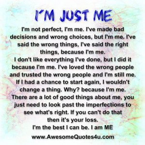 AM Just Me Quotes