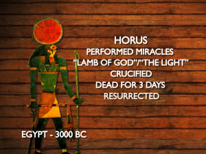 Horus was known by manygestural names such as... The Lamb of God ...