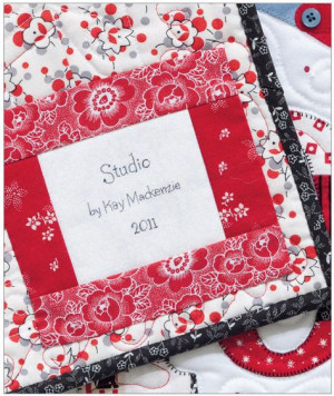 ways to label a quilt I like this one from Kay Mackenzie (hand write ...
