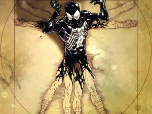 venom spiderman vitruvian man marvel comics leonardo da vinci 1280x960 ...