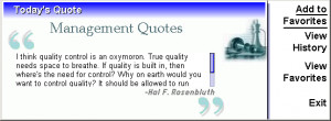 ... Where’s The Need Of Control….- Hal F. Rosenbluth ~Management Quote