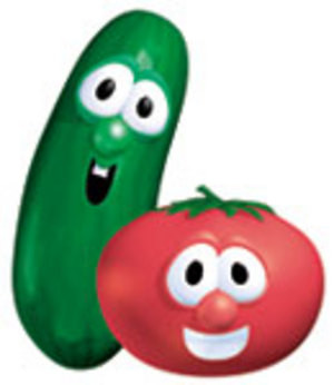 My friends over at VeggieTales, Bob the Tomato and Larry the Cucumber ...