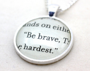 Divergent 'Be Brave' Tris a nd Tobias Book Page Necklace ...