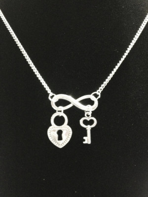 Infinity Lock And Key To My Heart Forever Necklace