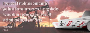 Stock Market Quote: If you don’t study any companies, you have the ...