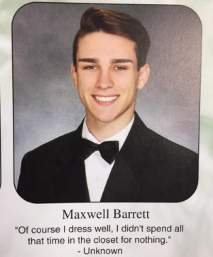 ... high school senior has penned a yearbook quote that has gone viral