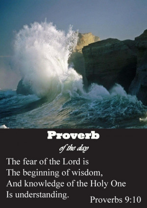 The fear of the Lord is the beginning of wisdom