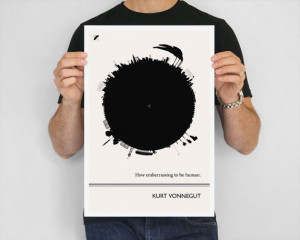 Art Print, Illustration, Kurt Vonnegut Quote, Art Posters, Beat ...