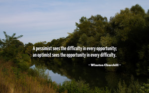 pessimist sees the... quote wallpaper