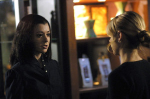 Dark Willow confronts her former best friend Buffy