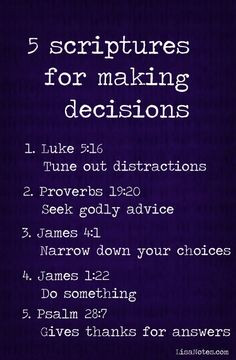 scriptures for making decisions more tough decision quote