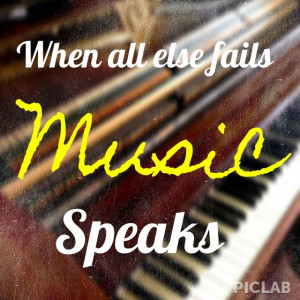 When all else fails. Music speaks. #quote #music