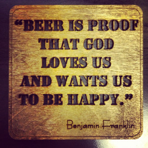 Birthday Beer Quotes Ben franklin beer quote - wall