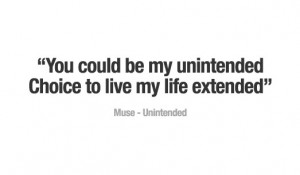 Muse - Unintended lyrics