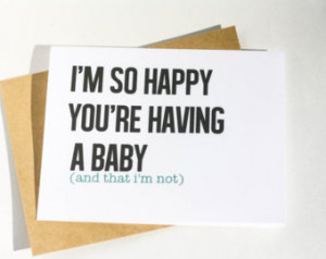 Blank Greeting Card- Congratulations- New Baby- Funny Pregnancy Card ...