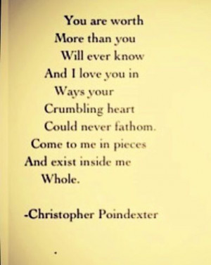 Ah love... Quote by Christopher Poindexter