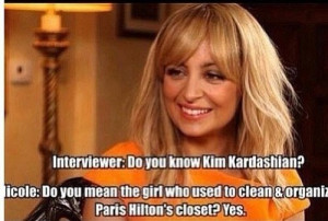 When she got Nicole Richie in on the shading: