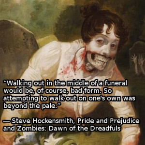 Zombie quote from Steve Hockensmith