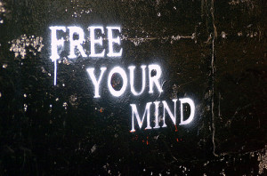 ... cool, free, free your mind, graffiti, mind, quote, wall, white, your