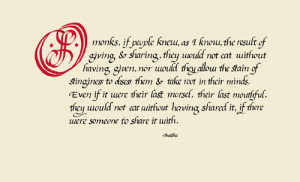 Italic hand-lettering I did of a quote from the Buddha a while back is ...