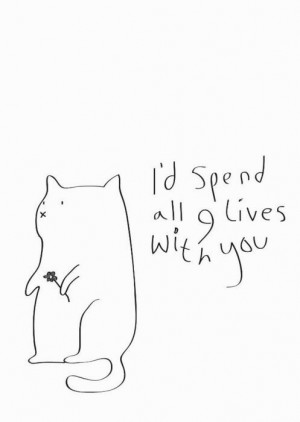 cat, draw, love, quotes