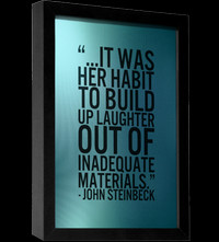 it was her habit to build up laughter out of inadequate materials.