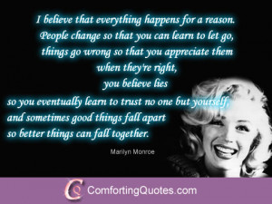 Marilyn Monroe Quotes – ‘I Believe That…’