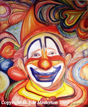 Clown Painting, Copyright M-J de Mesterton 1986; New York Radio ...