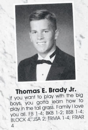 Tom Brady High School Yearbook Quote