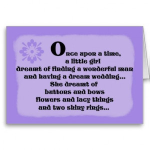 Bridesmaid Card -- Once Upon a Time in Purple