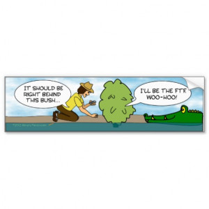 Funny Alligator Cache Geocaching Bumper Sticker Car Bumper Sticker
