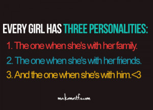 girls have different personalities quotes