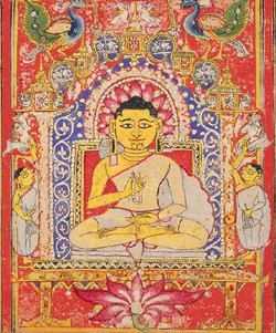 The Jina, or Mahavira, as Guru folio from a manuscript India, Gujarat ...
