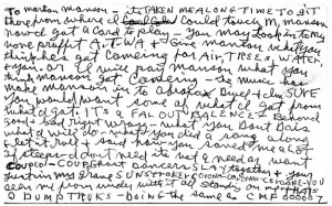 CREEPY Letter from Charles Manson to Marilyn Manson