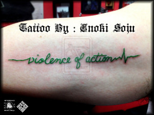Heartbeat Quote Tattoo By Enoki Soju by enokisoju